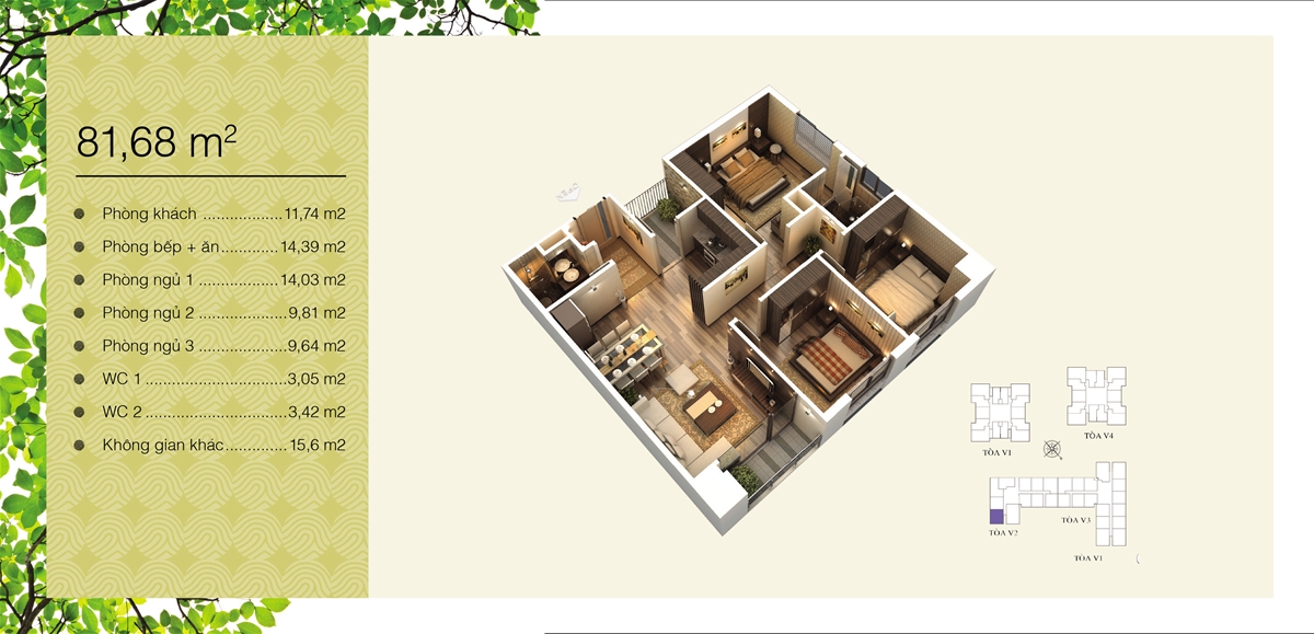 Mặt bằng Home City - 177 Trung Kính