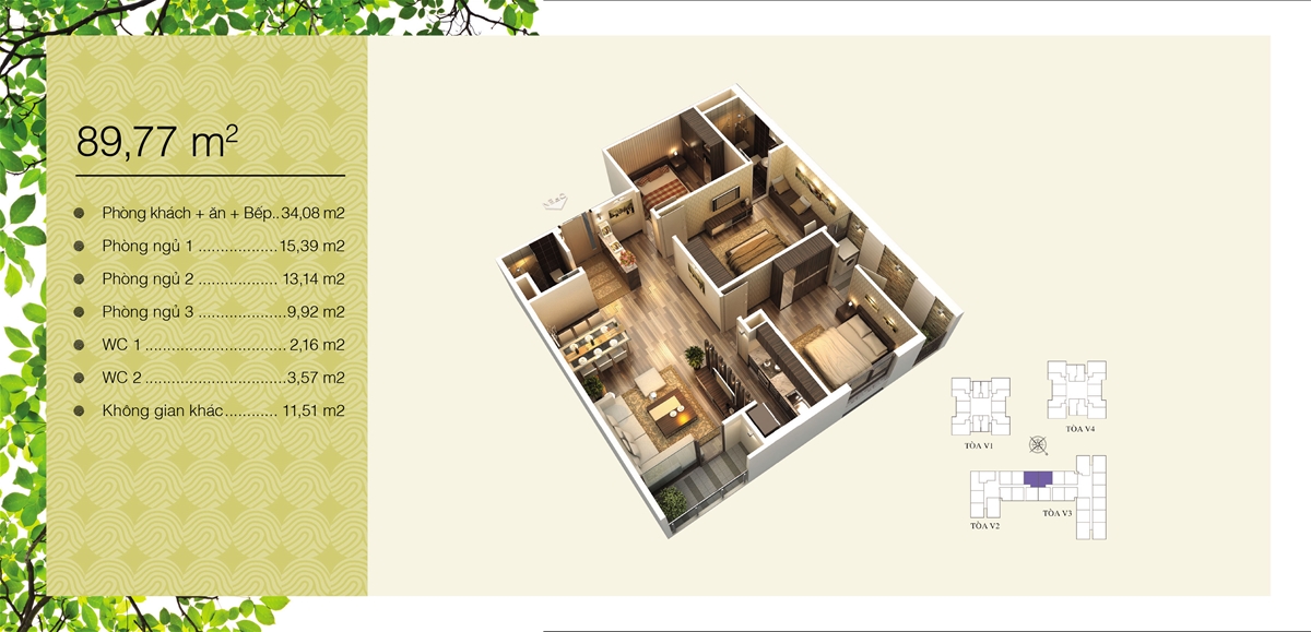 Mặt bằng Home City - 177 Trung Kính