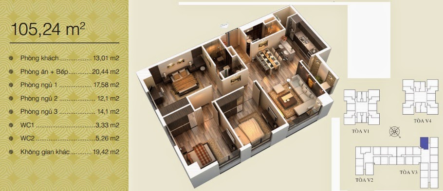 Mặt bằng Home City - 177 Trung Kính