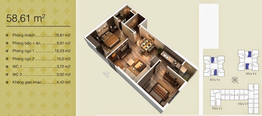Mặt bằng Home City - 177 Trung Kính