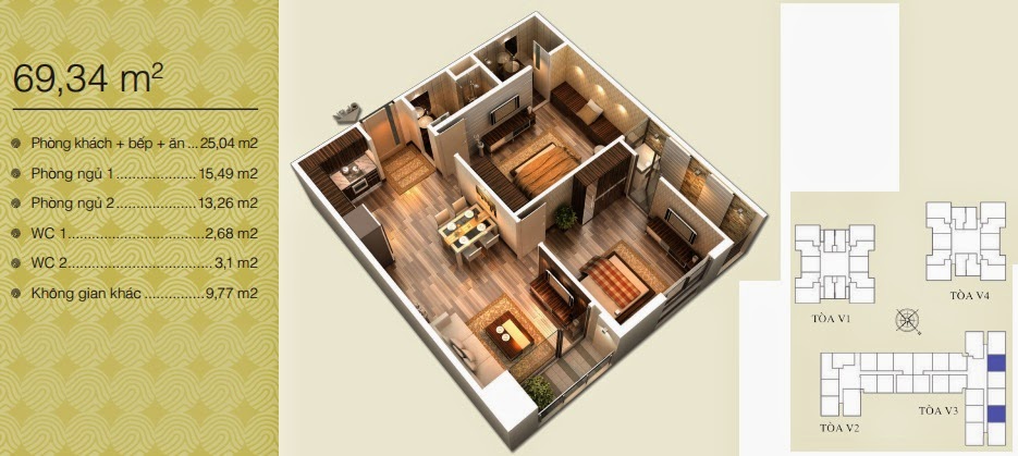 Mặt bằng Home City - 177 Trung Kính