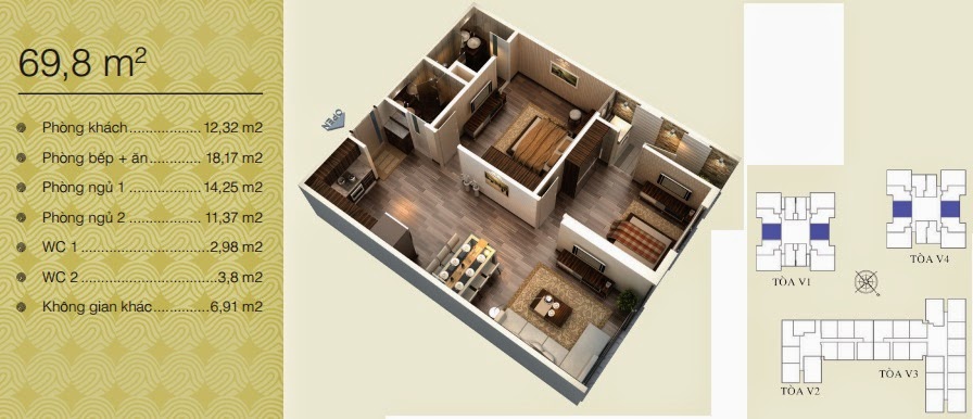 Mặt bằng Home City - 177 Trung Kính