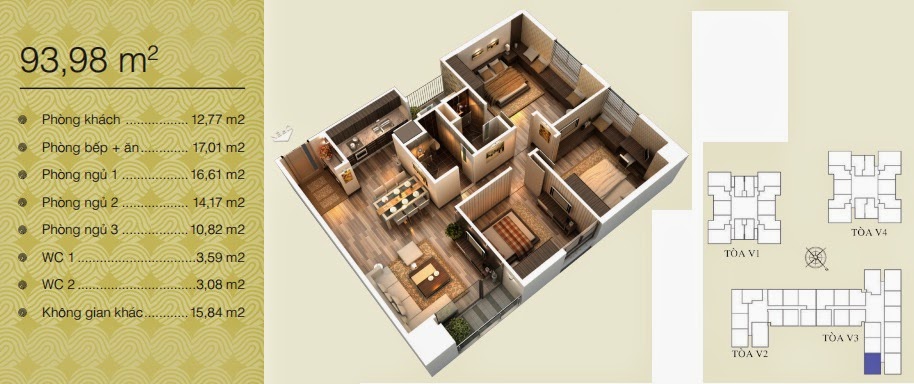 Mặt bằng Home City - 177 Trung Kính