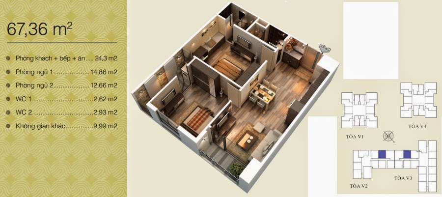 Mặt bằng Home City - 177 Trung Kính